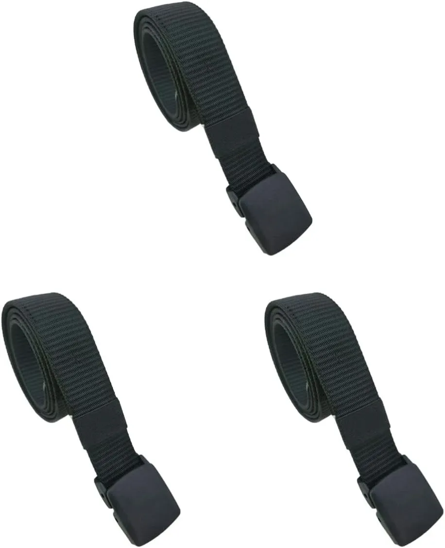 3 Pcs Adjustable Nylon Waist Pack Zipper Pocket Fanny Pack for Hiking Cycling Money Compact and Secure