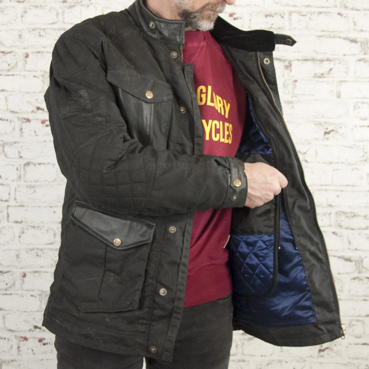 Age of Glory Mission Waxed Cotton Jacket - Black