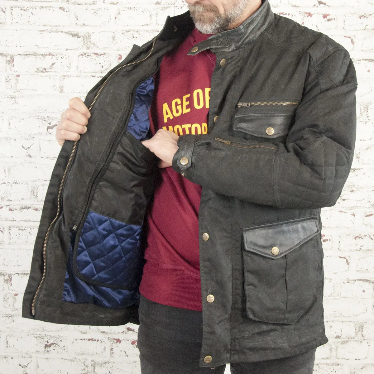 Age of Glory Mission Waxed Cotton Jacket - Black