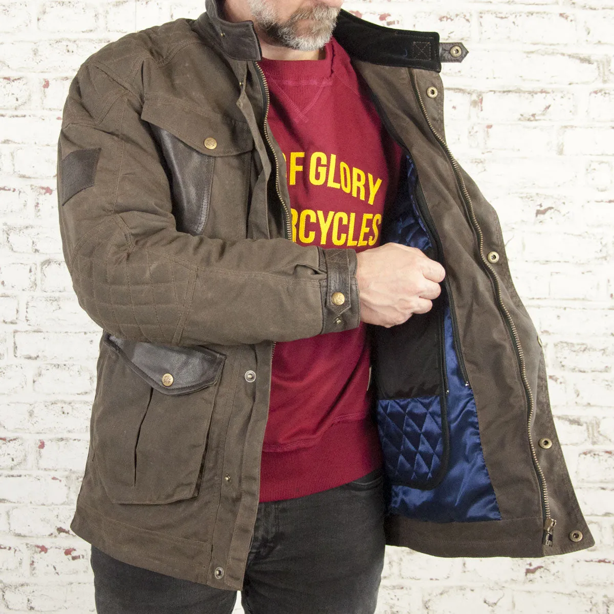 Age of Glory Mission Waxed Cotton Jacket - Brown