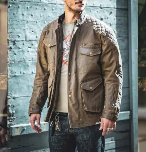 Age of Glory Mission Waxed Cotton Jacket - Brown
