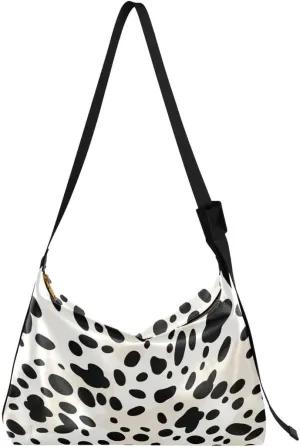 ALAZA Abstract Polka Dots Butterfly Women's Leather Hobo Handbag Shoulder Bag Crossbody Casual Large Tote Bag Purse