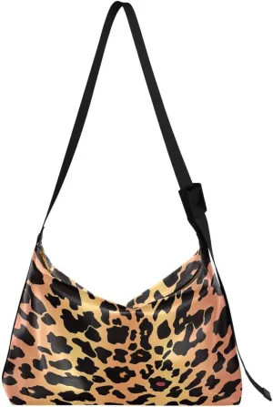 ALAZA Beautiful Color Leopard Print Women's Leather Hobo Handbag Shoulder Bag Crossbody Casual Large Tote Bag Purse
