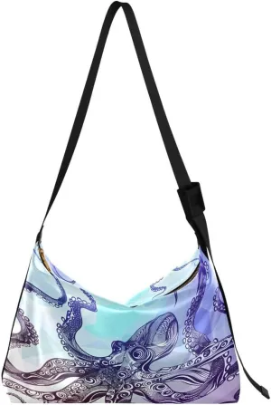 ALAZA Funny Octopus Fish Women's Leather Hobo Handbag Shoulder Bag Crossbody Casual Large Tote Bag Purse
