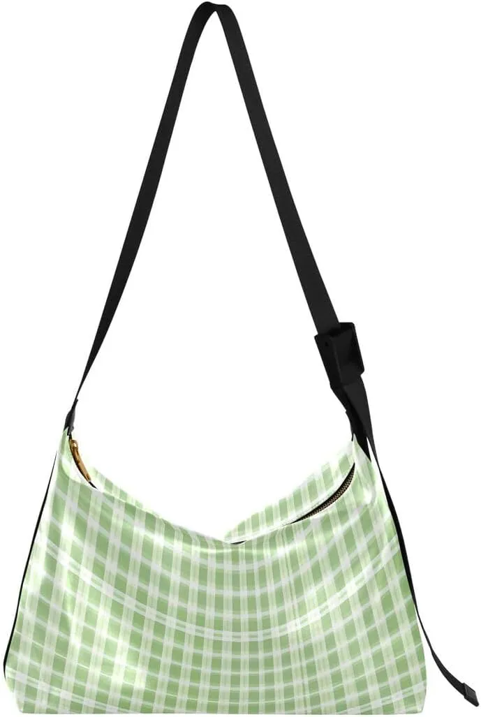 ALAZA Hipster Plaid Check Women's Leather Hobo Handbag Shoulder Bag Crossbody Casual Large Tote Bag Purse