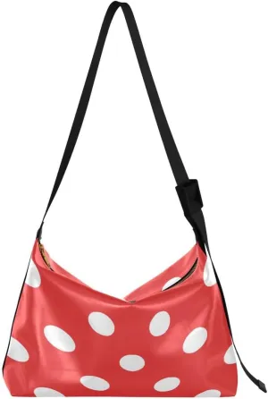 ALAZA Hipster Polka Dot Women's Leather Hobo Handbag Shoulder Bag Crossbody Casual Large Tote Bag Purse