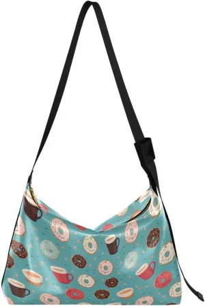 ALAZA Macaroon Cup Women's Leather Hobo Handbag Shoulder Bag Crossbody Casual Large Tote Bag Purse