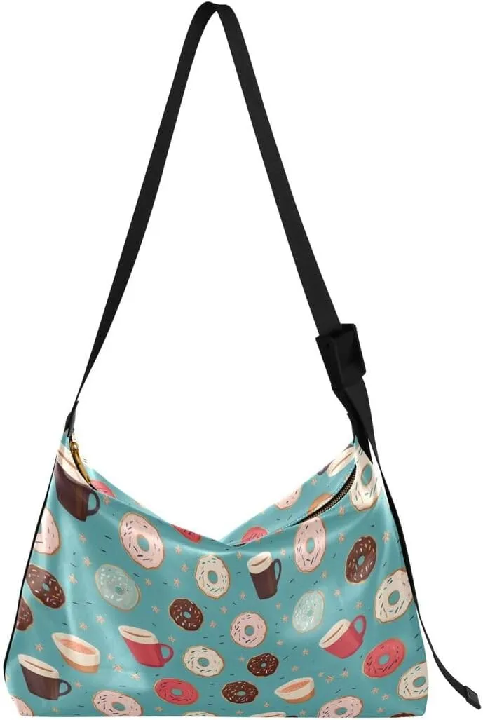ALAZA Macaroon Cup Women's Leather Hobo Handbag Shoulder Bag Crossbody Casual Large Tote Bag Purse