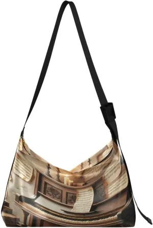 ALAZA Piano Vintage Music 3d Women's Leather Hobo Handbag Shoulder Bag Crossbody Casual Large Tote Bag Purse