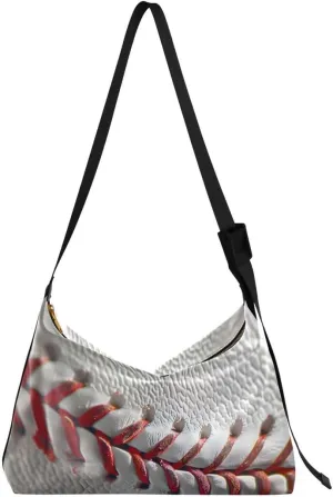 ALAZA Red Liner Baseball Ball Women's Leather Hobo Handbag Shoulder Bag Crossbody Casual Large Tote Bag Purse