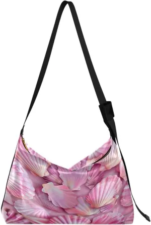 ALAZA Seashell 3d Butterfly Women's Leather Hobo Handbag Shoulder Bag Crossbody Casual Large Tote Bag Purse