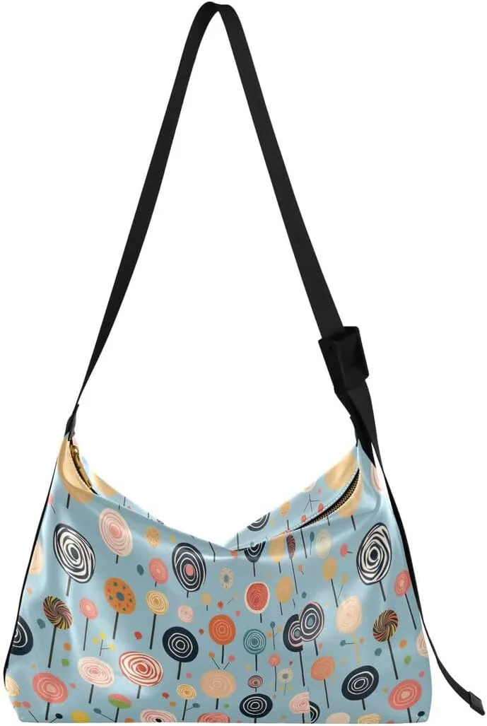 ALAZA Sweet Lollipop Women's Leather Hobo Handbag Shoulder Bag Crossbody Casual Large Tote Bag Purse