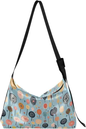 ALAZA Sweet Lollipop Women's Leather Hobo Handbag Shoulder Bag Crossbody Casual Large Tote Bag Purse