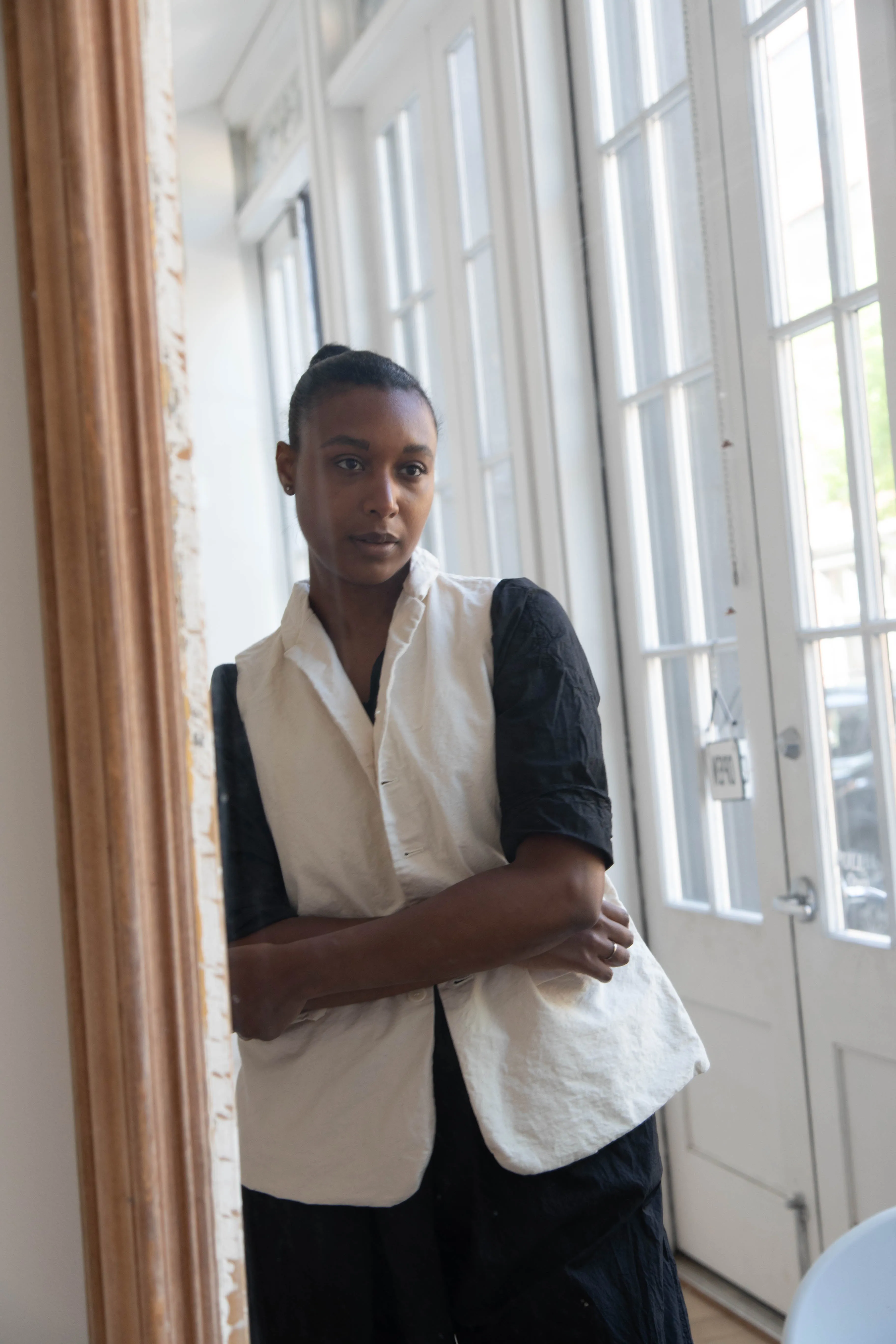 Album di Famiglia | Sleeveless Blazer in RC Natural