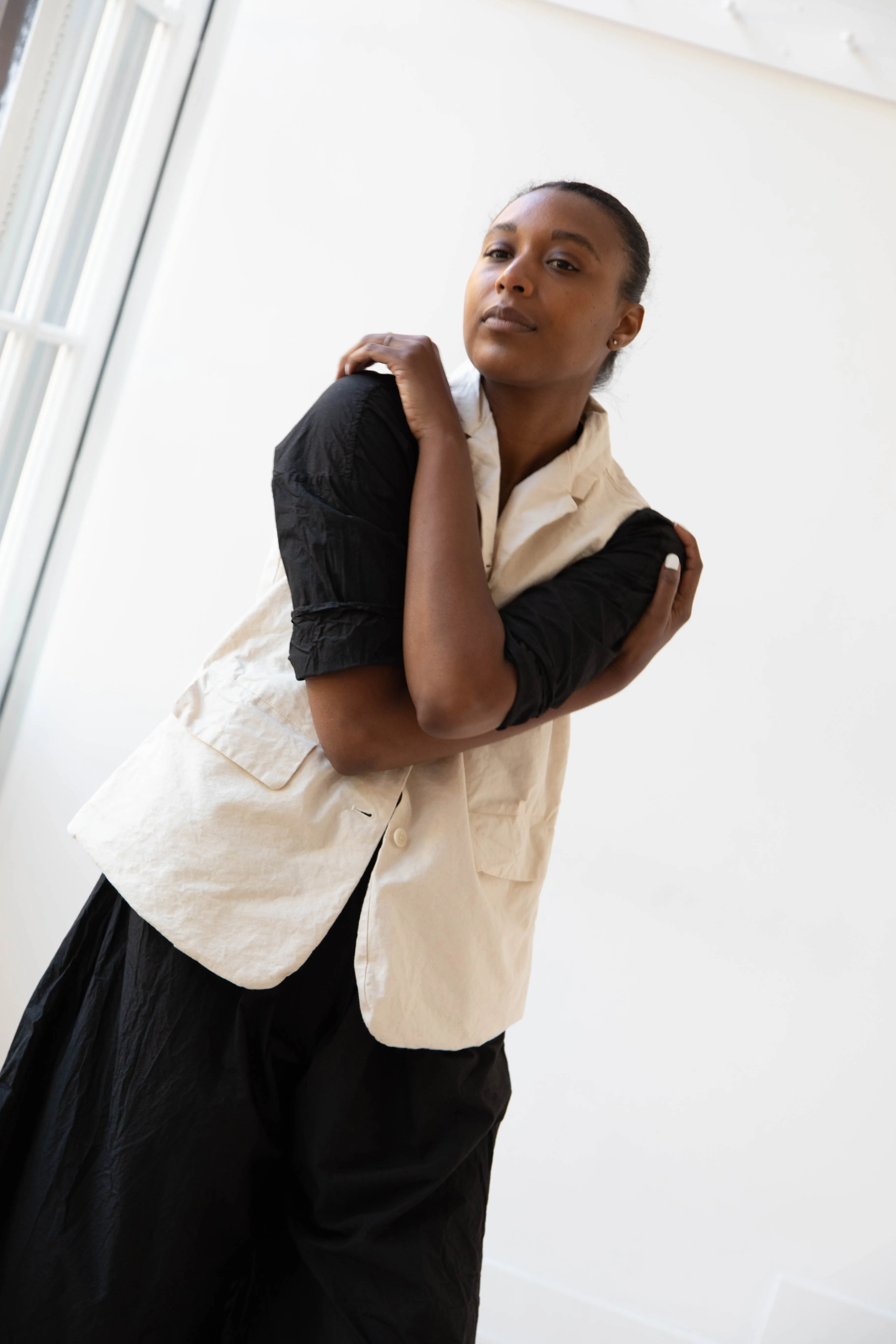 Album di Famiglia | Sleeveless Blazer in RC Natural