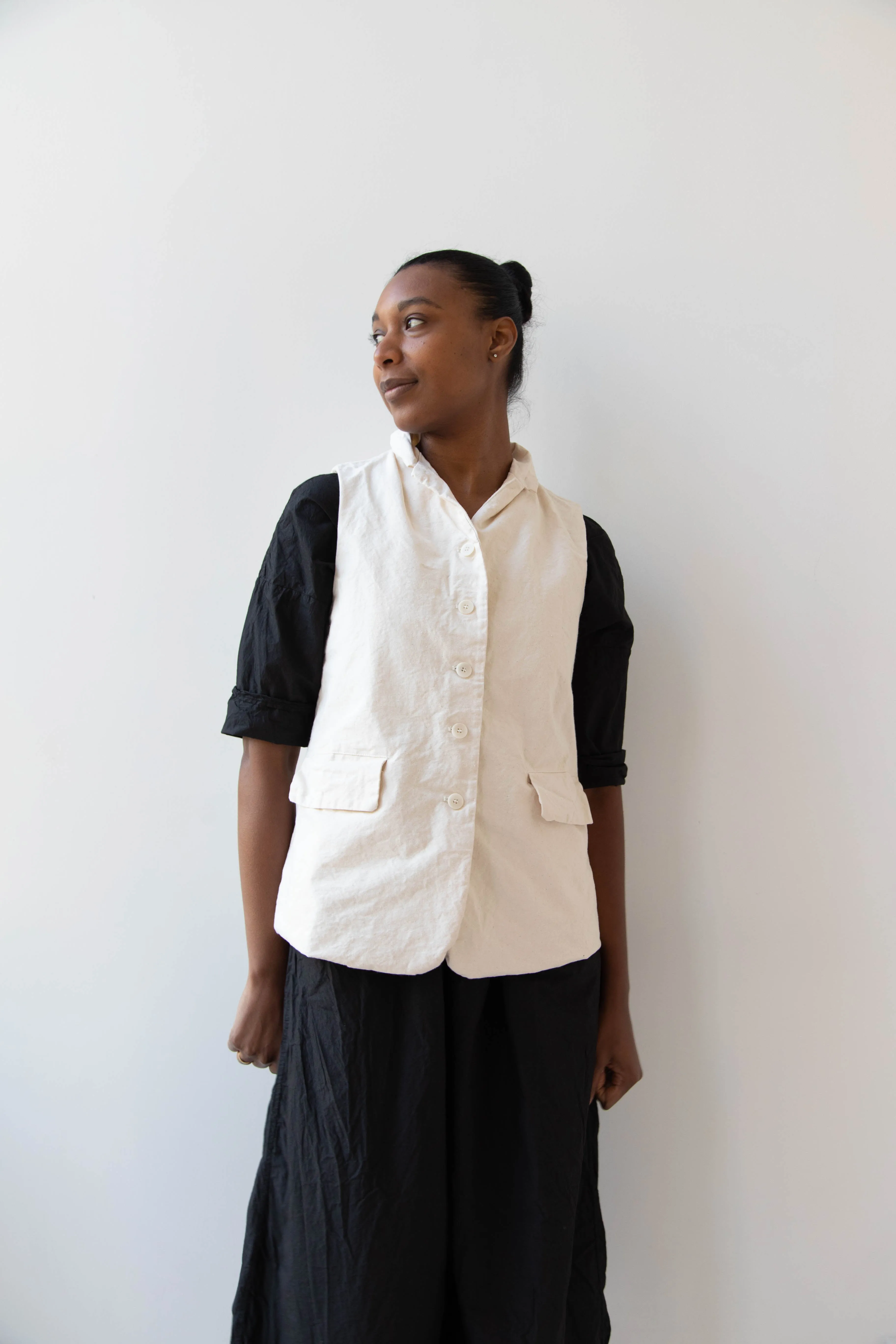 Album di Famiglia | Sleeveless Blazer in RC Natural