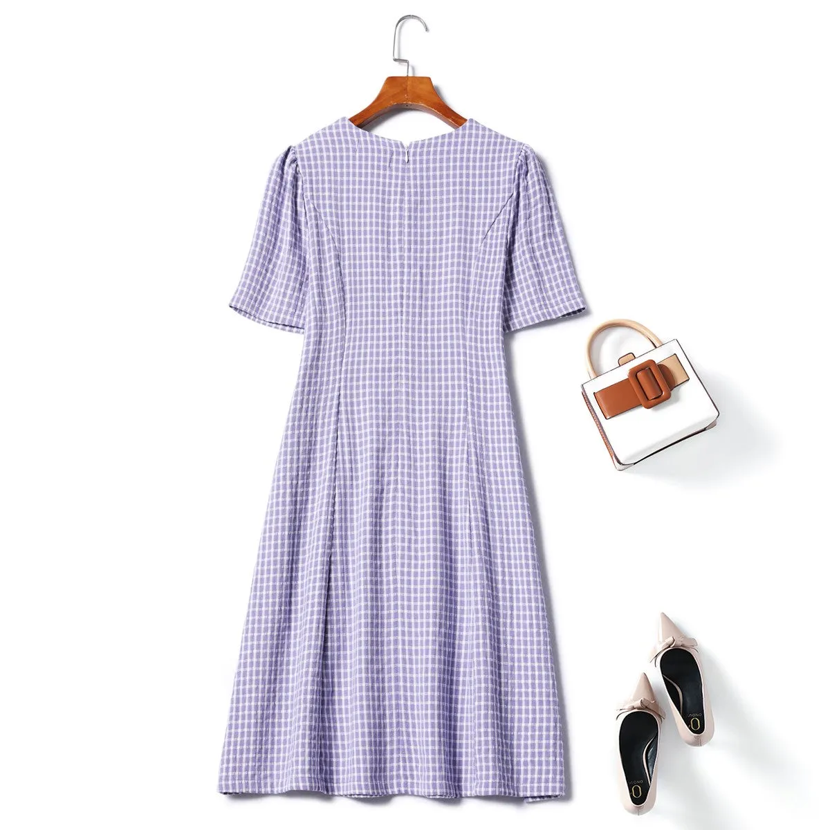 Alouette Plus Size Checked Dress