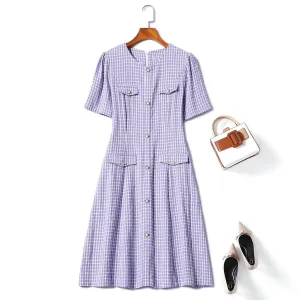 Alouette Plus Size Checked Dress