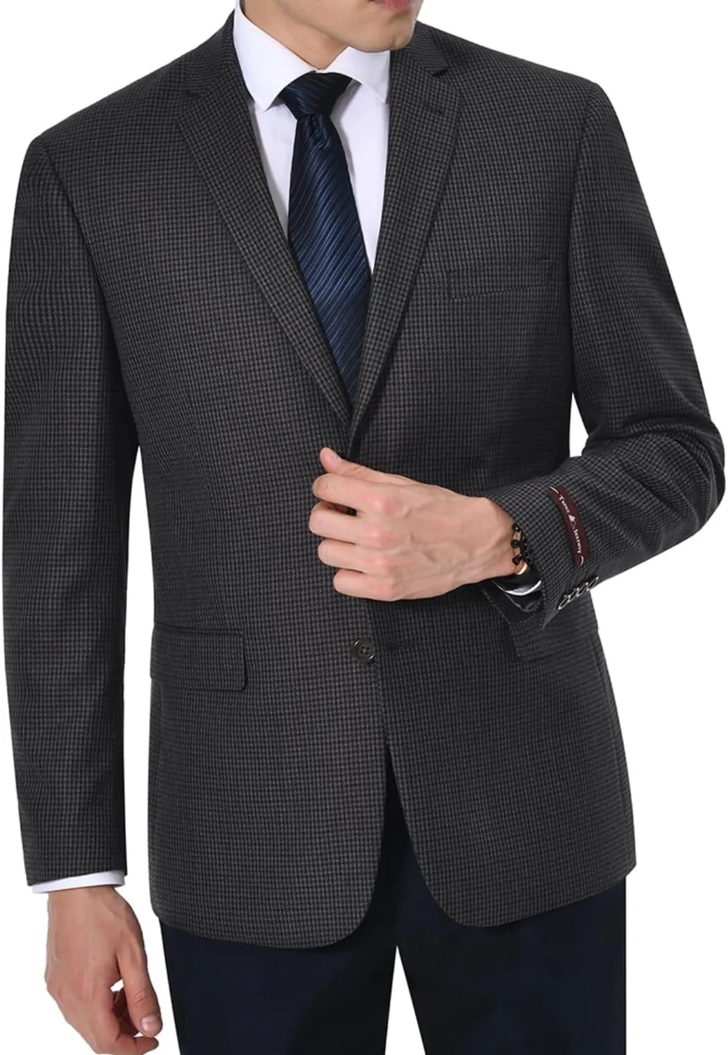 AMY ZHU Men's Sport Coat Stylish Classic Fit Casual Plaid Blazer 2 Button Lightweight Sports Jacket for Daily Wear