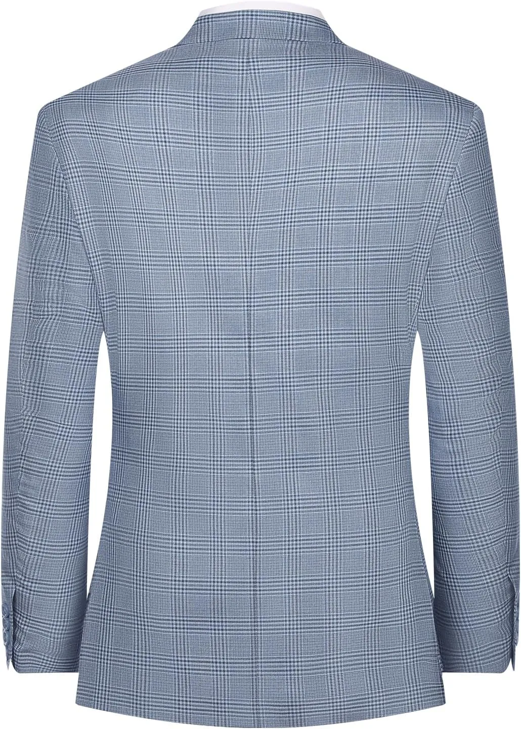 AMY ZHU Men's Sport Coat Stylish Classic Fit Casual Plaid Blazer 2 Button Lightweight Sports Jacket for Daily Wear