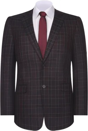 AMY ZHU Men's Sport Coat Stylish Classic Fit Casual Plaid Blazer 2 Button Lightweight Sports Jacket for Daily Wear