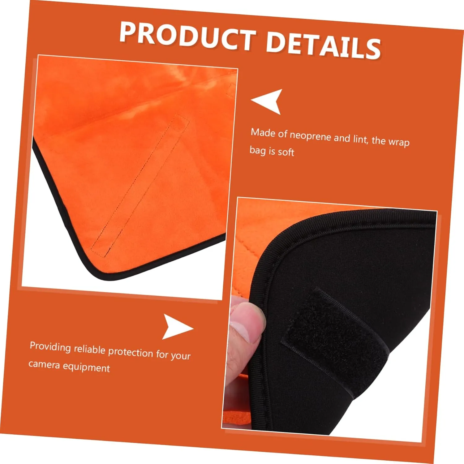 Angoily DSLR Camera Wrap Neoprene Lens Pouch Thickened Padded Protection for Mirrorless Cameras Laptops Tablets Compact Travel Accessory