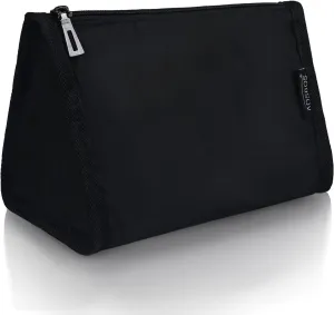 Aosbos Premium Small Makeup Bag, Compact Cosmetic Pouch, Travel-Size Make UP Case for Women, Black