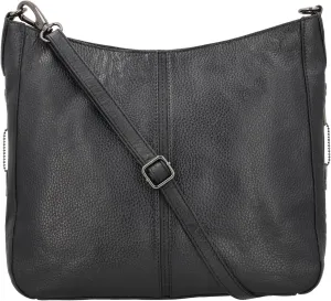 Ava Leather Hobo Handbag with Universal Holsters and Locking Pocket