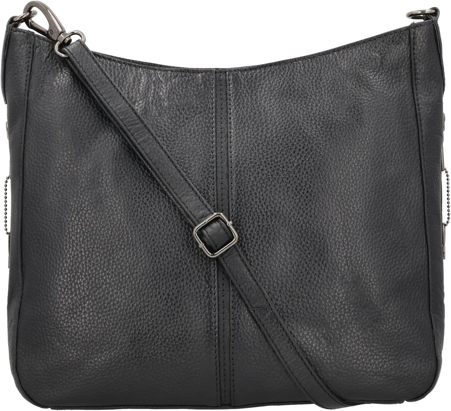 Ava Leather Hobo Handbag with Universal Holsters and Locking Pocket