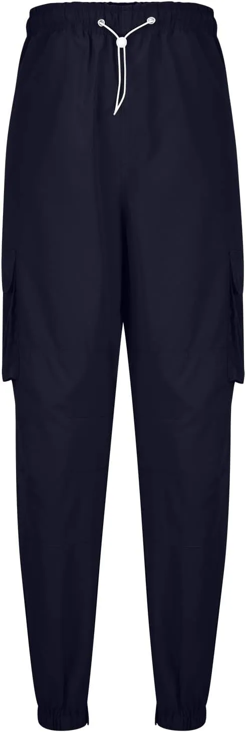 Aymnlox Cargo Pants for Men Baggy Big and Tall Linen Drawstring Sweatpants Casual Hiking Jogger Athletic Straight Pant Pocket