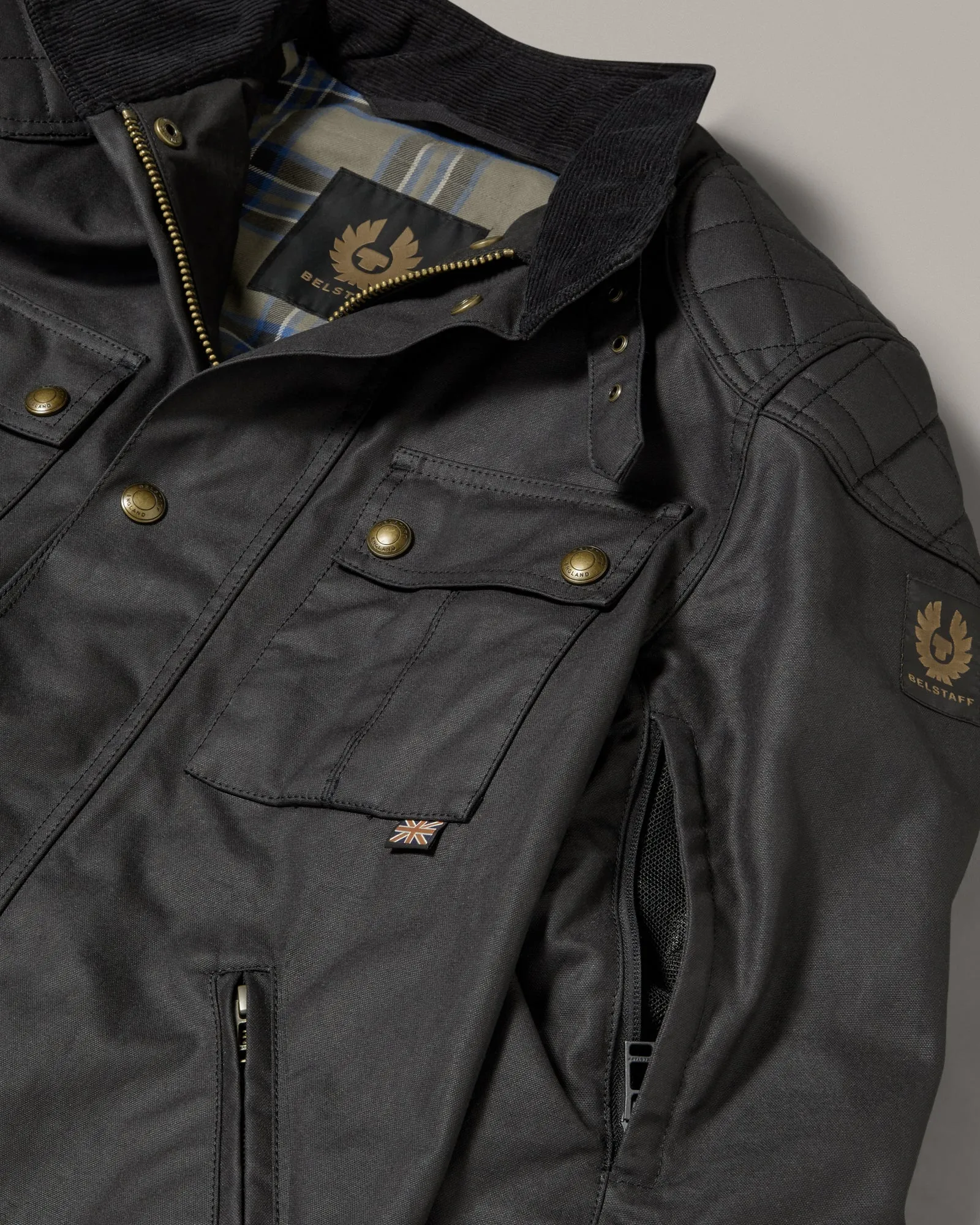 Belstaff Brooklands Men's Waxed Cotton Jacket Ultracore 8oz - Black