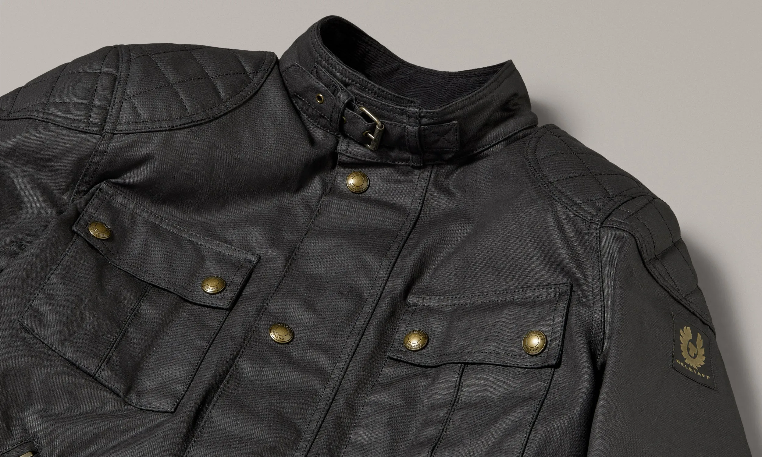 Belstaff Brooklands Men's Waxed Cotton Jacket Ultracore 8oz - Black