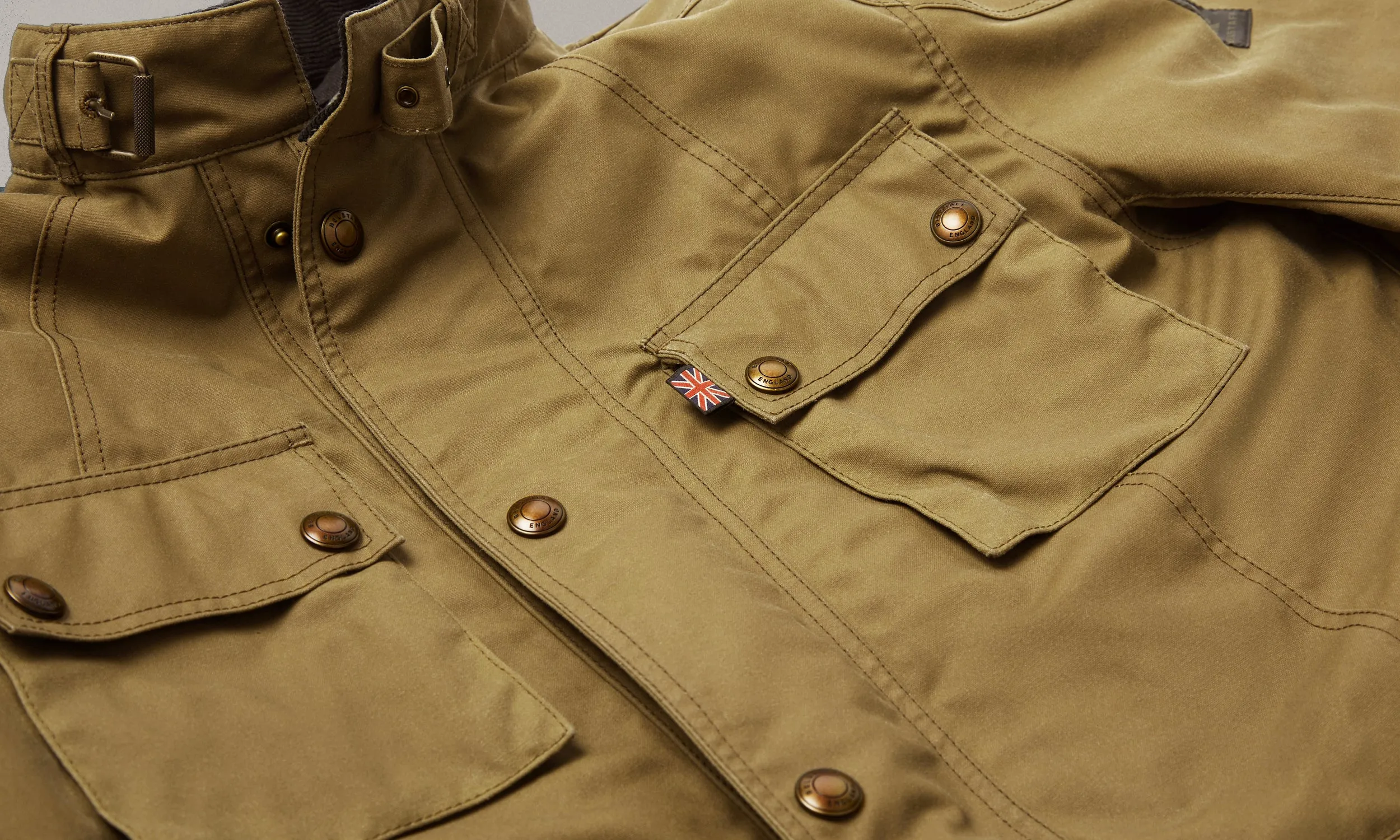 Belstaff Crosby Men's Waxed Cotton Jacket TechWax 8oz AA - Sand