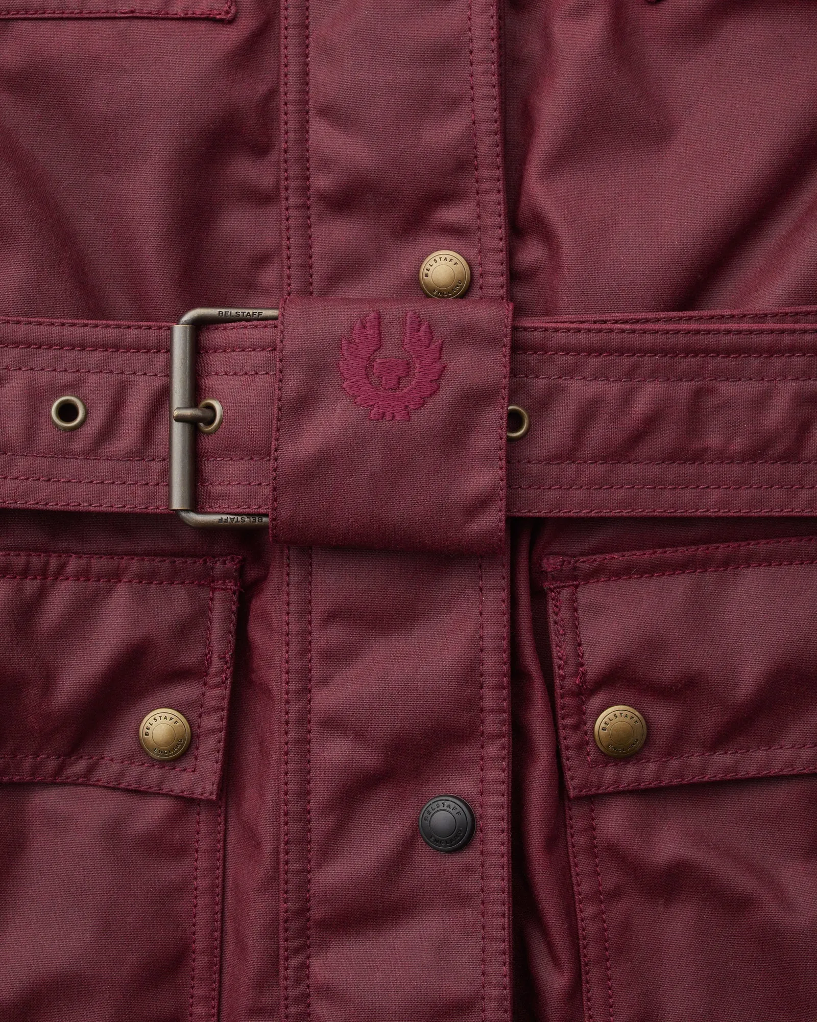 Belstaff Trialmaster Ladies Waxed Cotton Jacket TechWax 8oz - Red