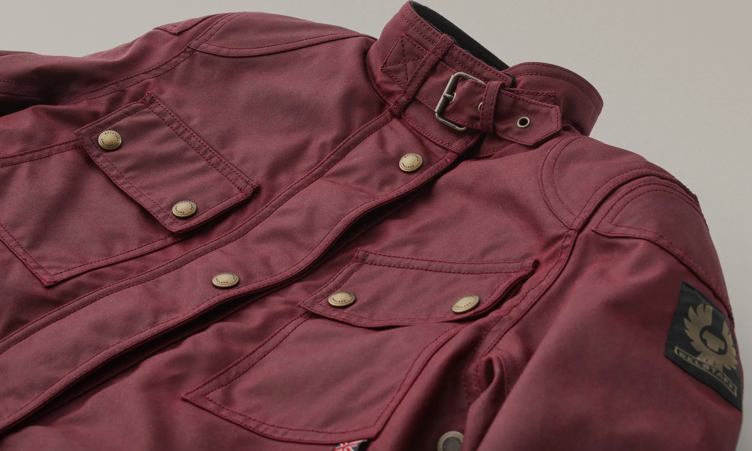 Belstaff Trialmaster Ladies Waxed Cotton Jacket TechWax 8oz - Red