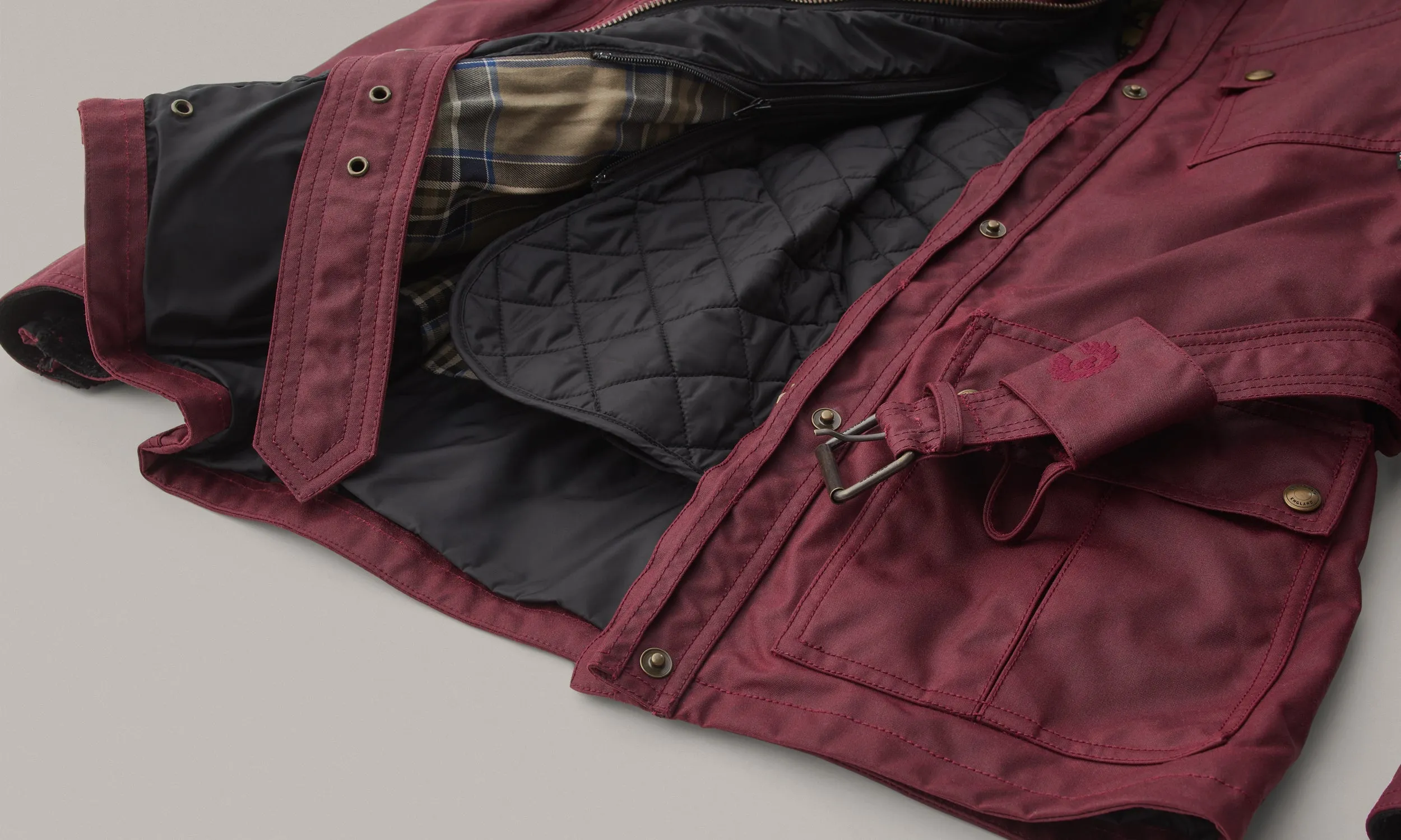 Belstaff Trialmaster Ladies Waxed Cotton Jacket TechWax 8oz - Red