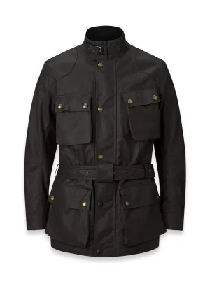 Belstaff Trialmaster Men's Waxed Cotton Jacket Ultracore 8oz - Black
