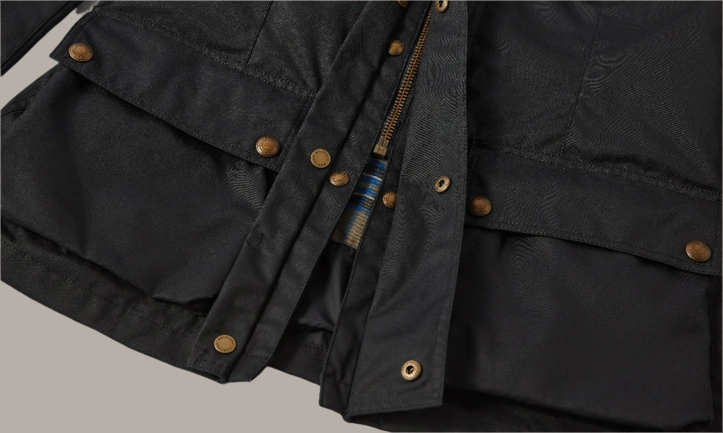 Belstaff Trialmaster Men's Waxed Cotton Jacket Ultracore 8oz - Black