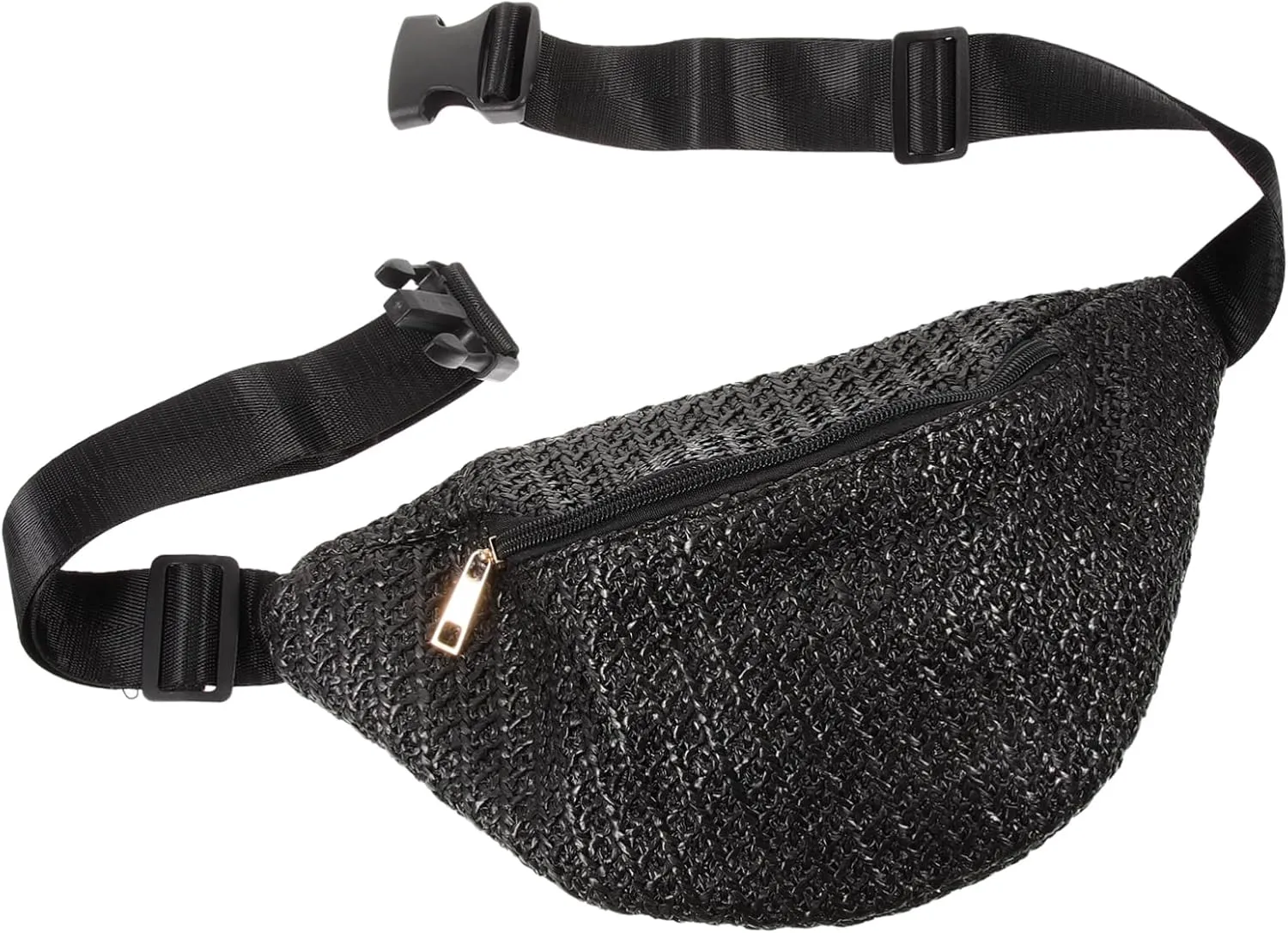 BESPORTBLE Woven Waist Bag for Women Belt Pouch for Travel Daily Wear Durable Waist Pack for Cash Lipsticks Essentials Fashionable Design