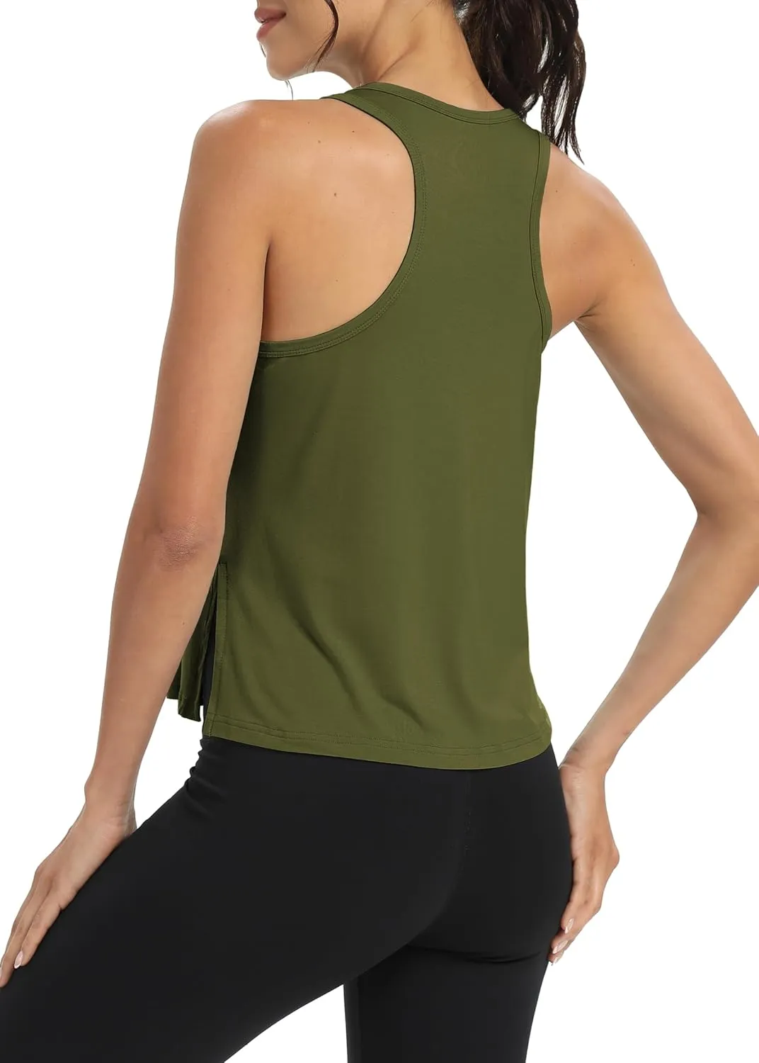 Bestisun Women Split Side Athletic Workout Tank Tops Racerback Yoga Shirts for Women