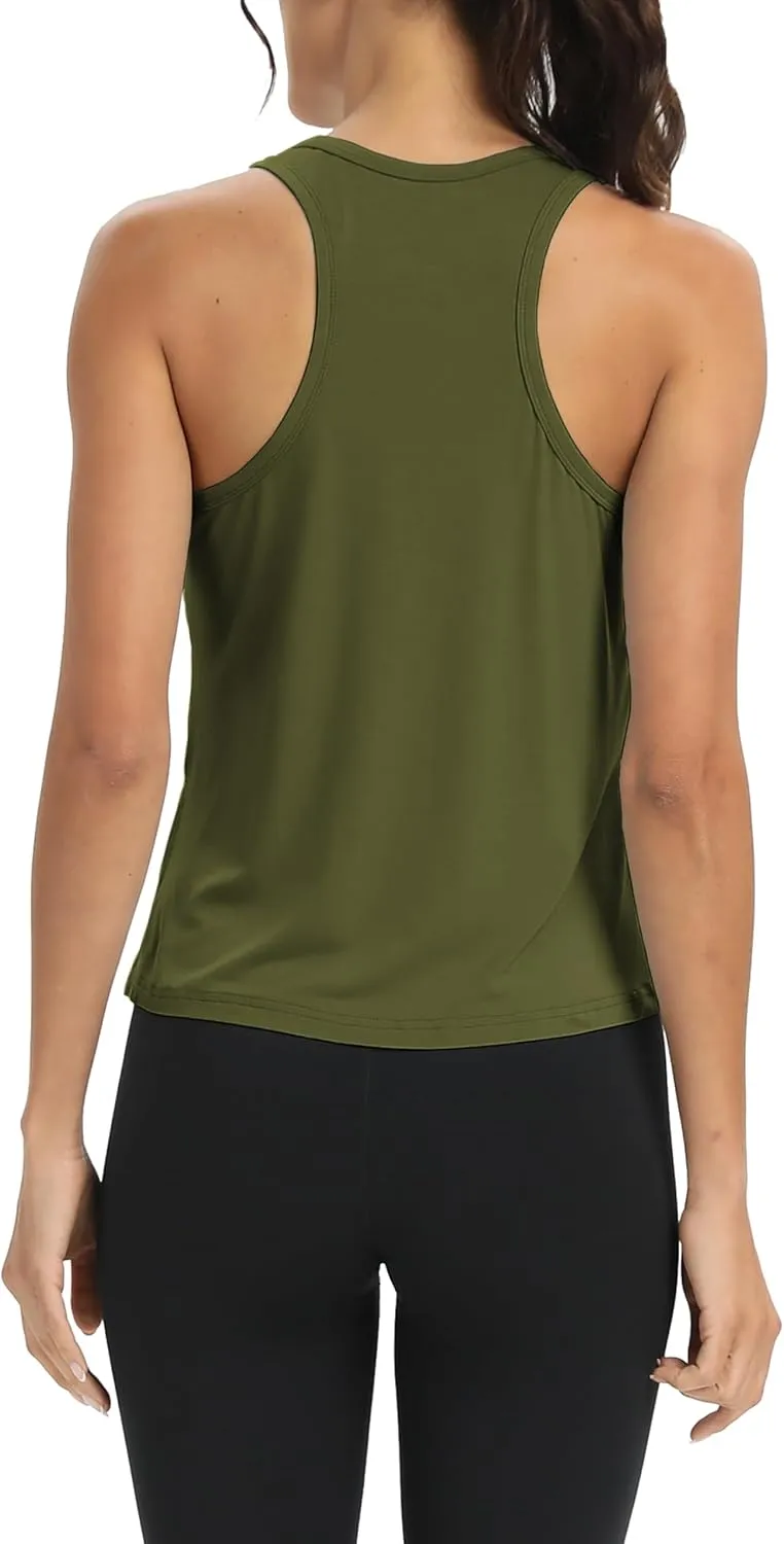 Bestisun Women Split Side Athletic Workout Tank Tops Racerback Yoga Shirts for Women