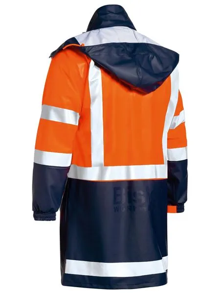 Bisley Taped Two Tone Hi Vis Stretch PU Rain Coat (BJ6935HT)
