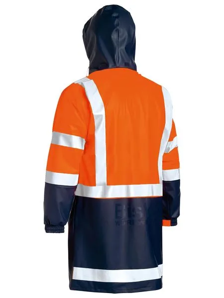 Bisley Taped Two Tone Hi Vis Stretch PU Rain Coat (BJ6935HT)