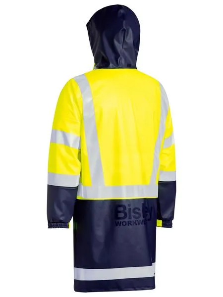 Bisley Taped Two Tone Hi Vis Stretch PU Rain Coat (BJ6935HT)