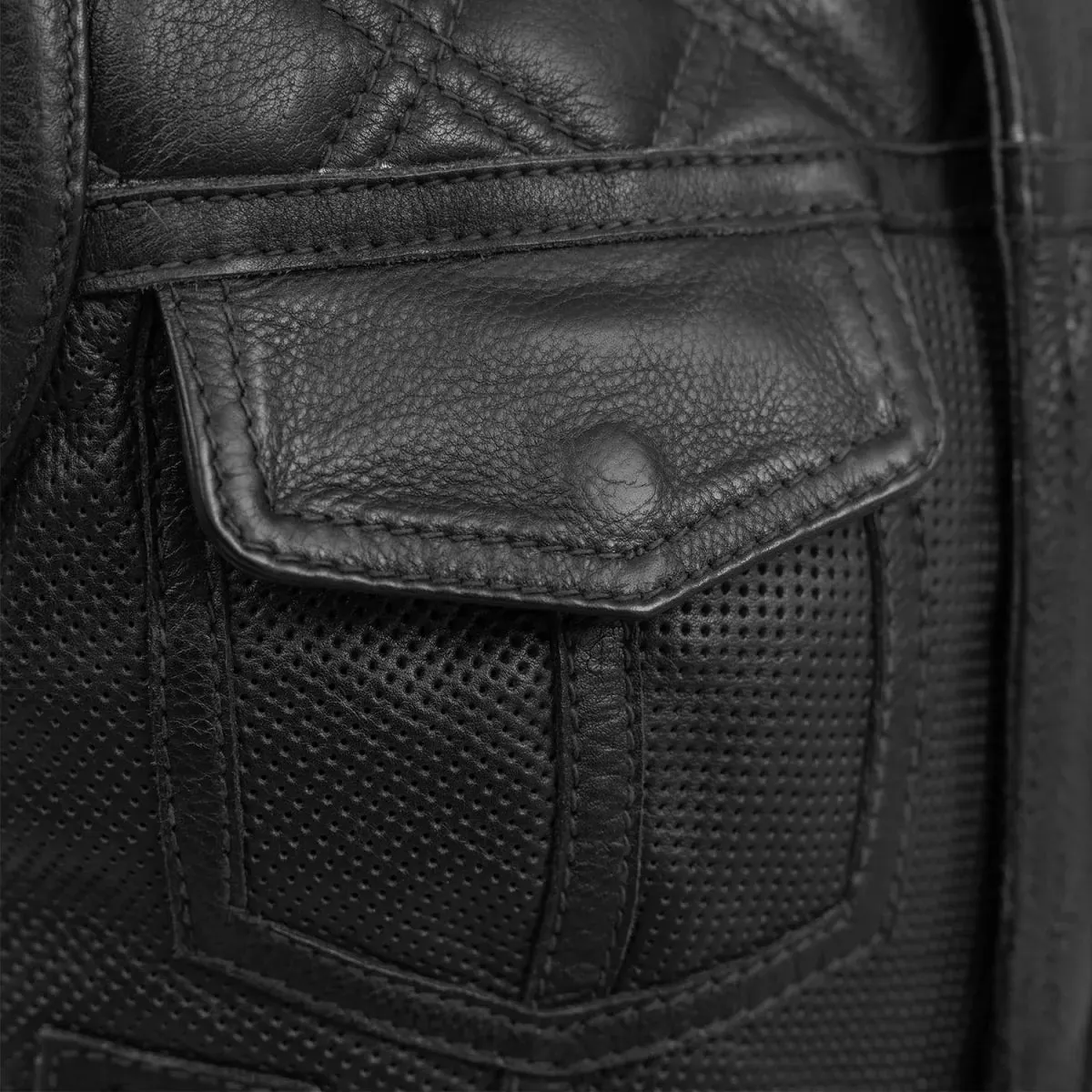 Bonnie Perforated Women's Motorcycle Leather Vest
