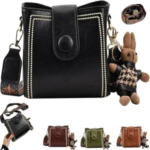 Bootara Bucket Bag, Bootara Bucket Bag Vintage, Stylish, Can Be Worn Cross-Body, Decorated With A Cute Rabbit Charm