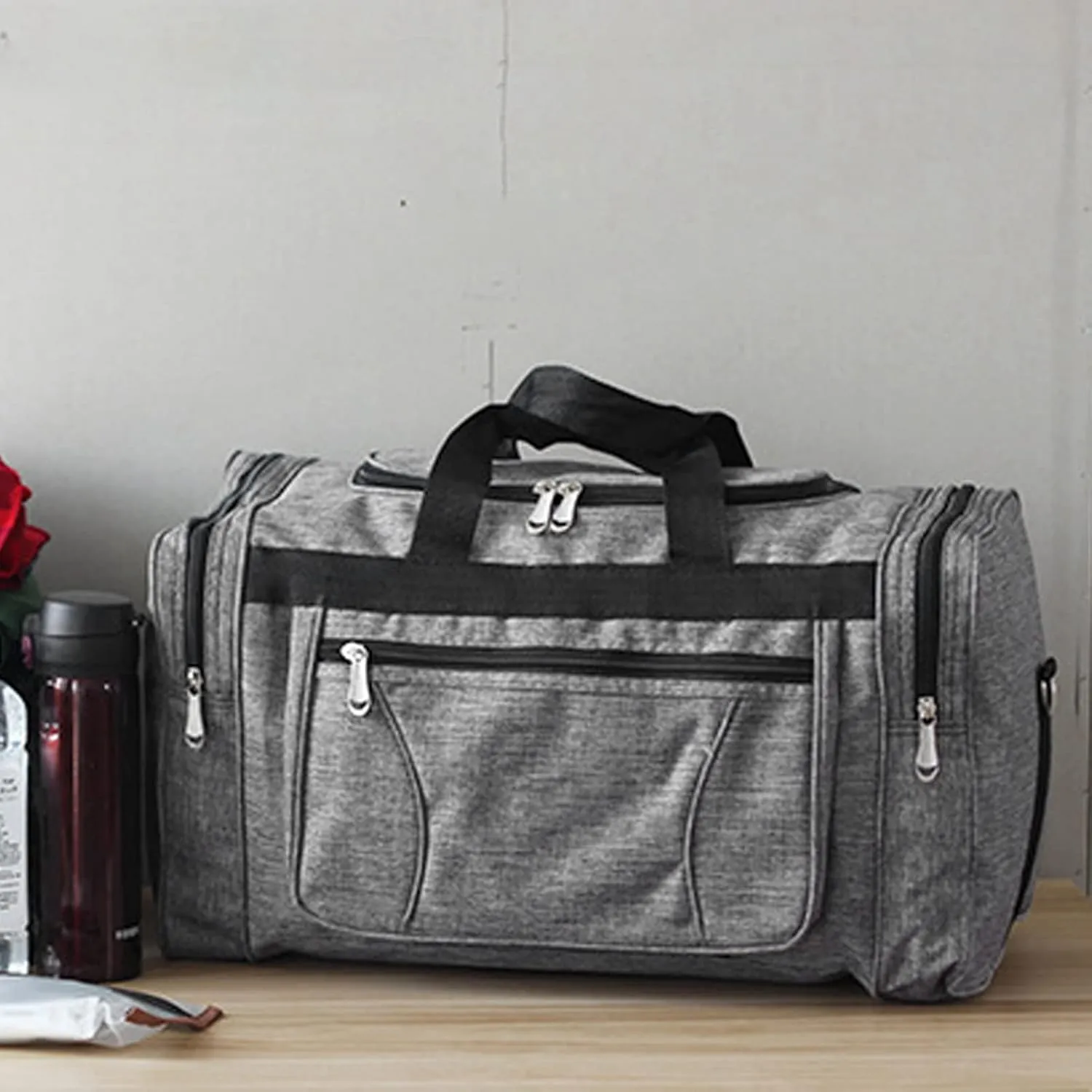 BORDSTRACT Travel Garment Bag, Business Garment Duffel Bag, 2 in 1 Mens Suit Bag, Large Capacity Multi Pockets Oxford Fabric Travel Bag for Gentlemen (S)