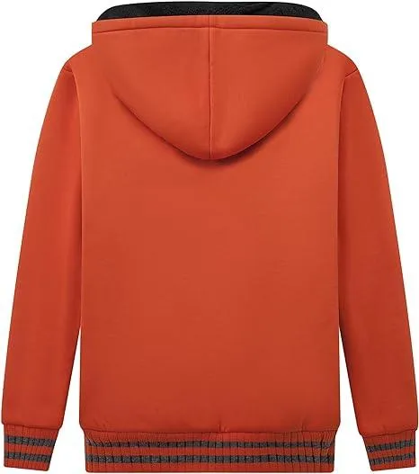 Boy's Long Sleeve Fleece Zip-Up Hoodie-ZPK005547