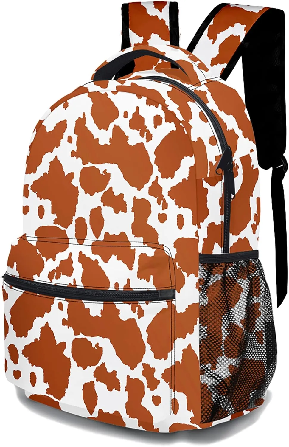 Brown Cow Backpack, Lightweight Durable Laptop Bag 3D Printed Daypack with Multiple Pockets, Stylish Shoulders Backpack(Brown Cow)