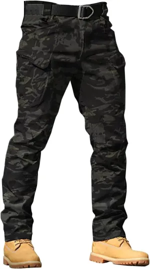 Camo Cargo Pants for Men Slim Fit Stretch Outdoor Hiking Hunting Safari Tactical Trousers Classic Military Army Pants